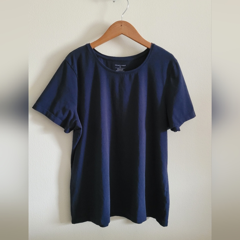 Christopher & Banks Navy Short Sleeve Tee